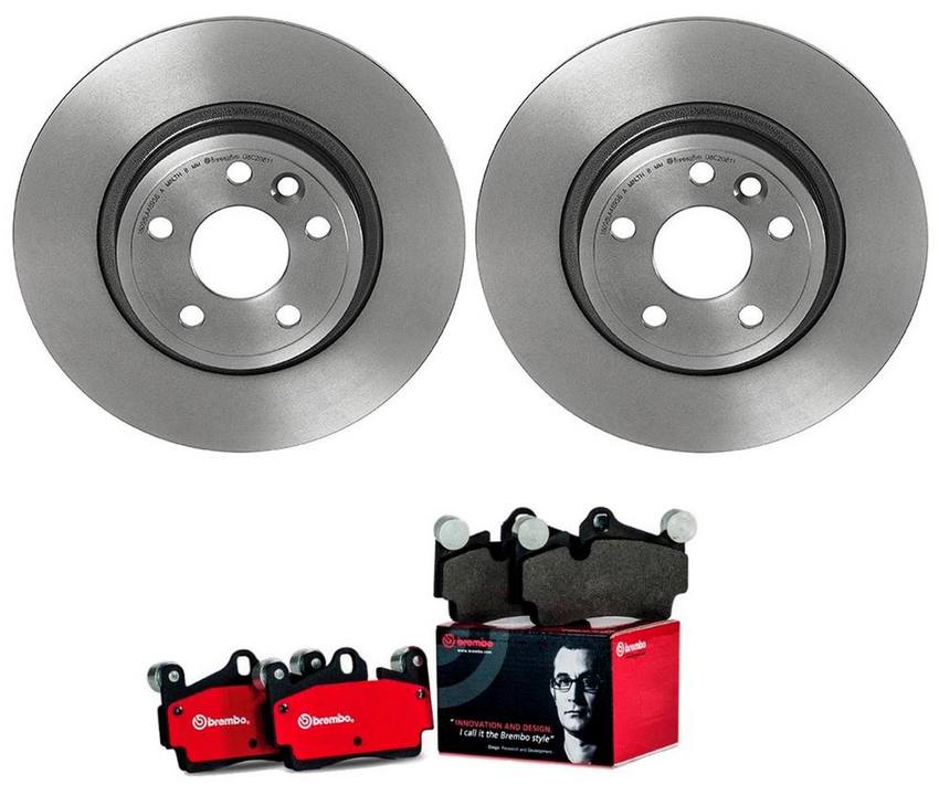 Jaguar Land Rover Brembo Brakes Kit - Pads and Rotors Rear (300mm) (Ceramic) LR061388 - Brembo 3269381KIT